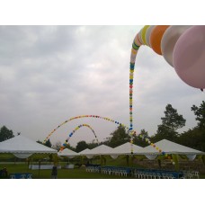 Helium balloon string of pearls family day